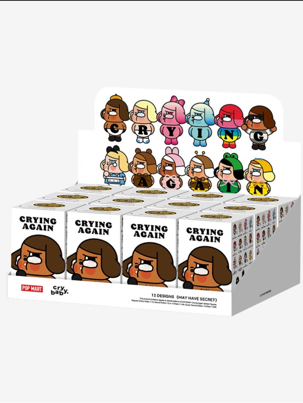 Pop Marr Crybaby Crying Again Series Figure Display Box